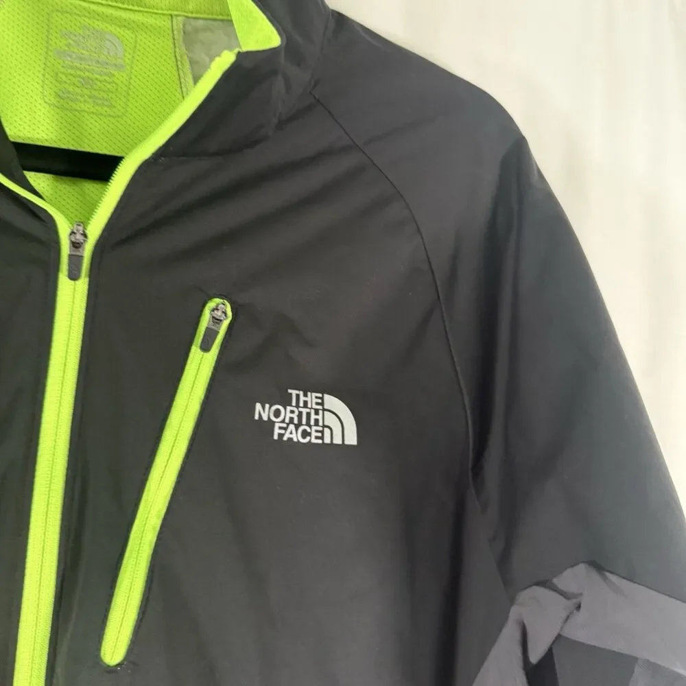 The North Face Windbreaker Mens Medium Black Full Flight Series Flash Dry Pocket